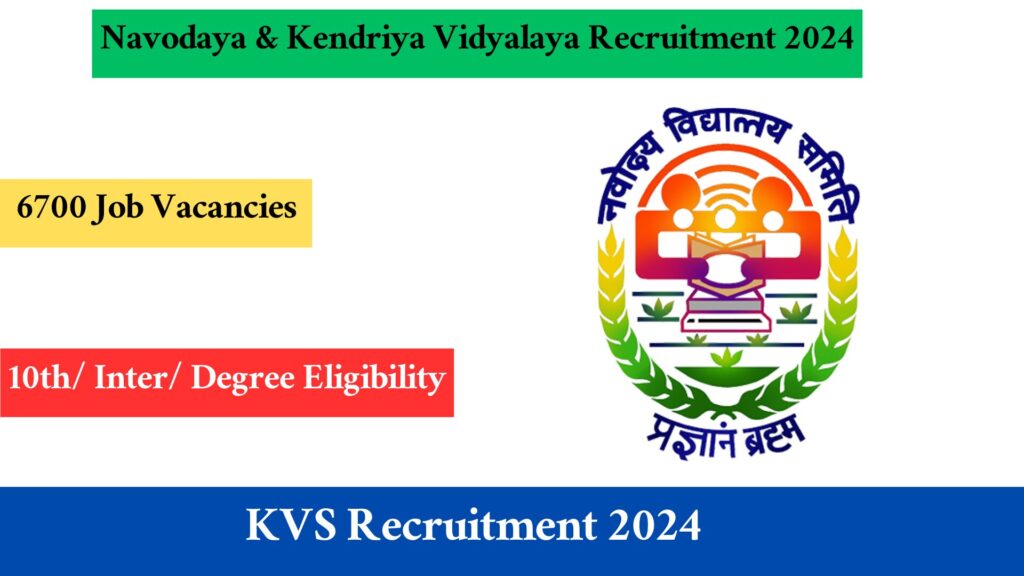 KVS Recruitment Apply for 6,700 Jobs